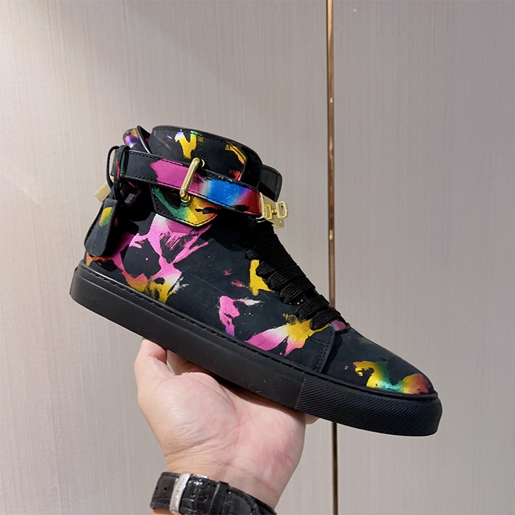 Zees Zees Zees European Style Men's Camouflage Graffiti Couple High-top Korean Trendy Brand Fashion Street Dance Casual Lace-up Lock_voghion.com