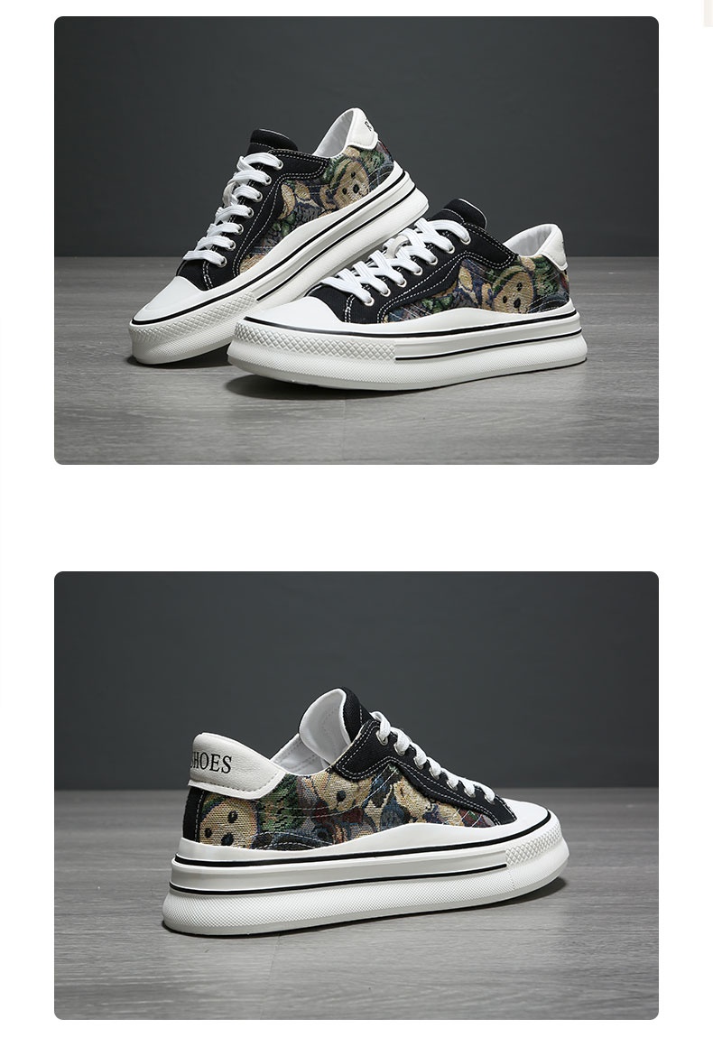 Zees Zees Zees Kaimalon 2025 Neue trendige Marken-Sneaker für den Freizeitbereich mit dicker Sohle, Design Sense Niche im europäischen Stil, koreanische Version, Canvas für Herren._voghion.com