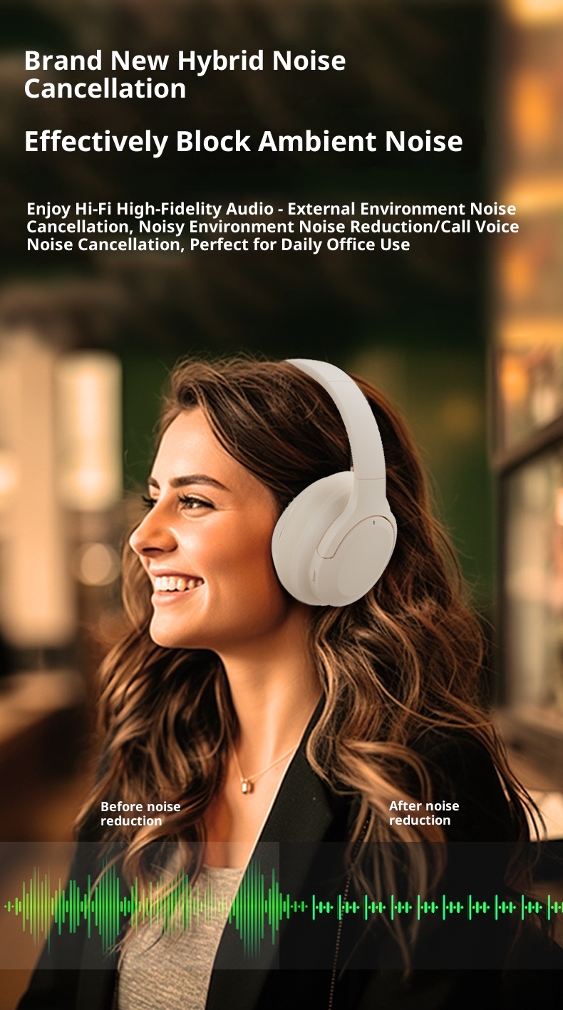 3c Kabellose Bluetooth-Kopfhörer (Herstelleranfertigung) – Nicht-Ohr-Kopfhörer mit Geräuschunterdrückung – Extrem lange Akkulaufzeit – Großer Akku_voghion.com