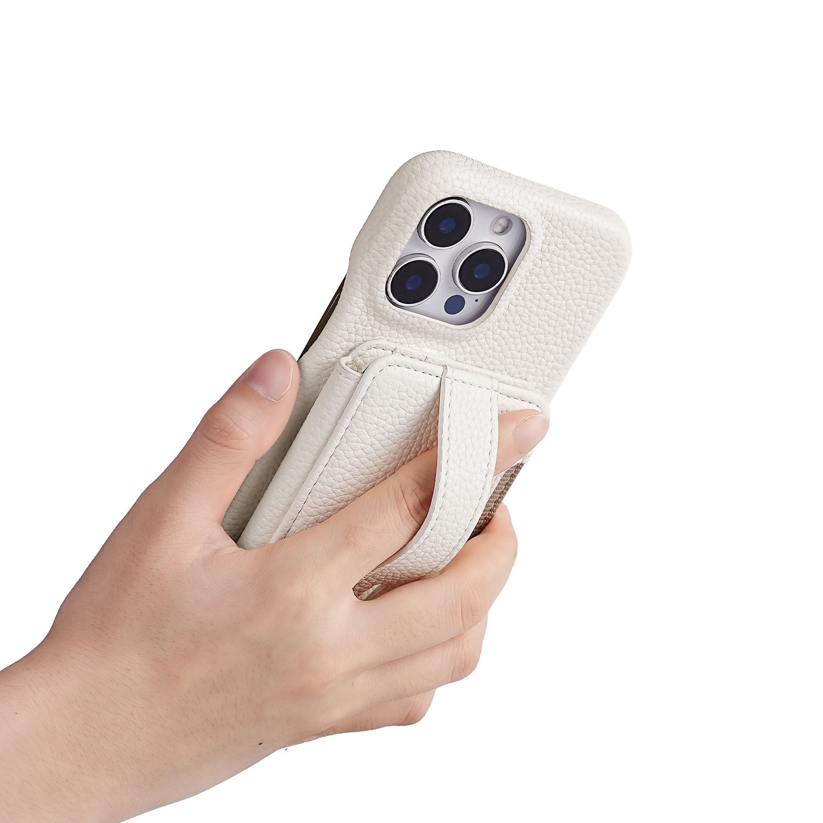 Custodia a tracolla in pelle creativa TechGlobe adatta per iPhone 17 Pro Max con porta carte a coda di pesce_voghion.com