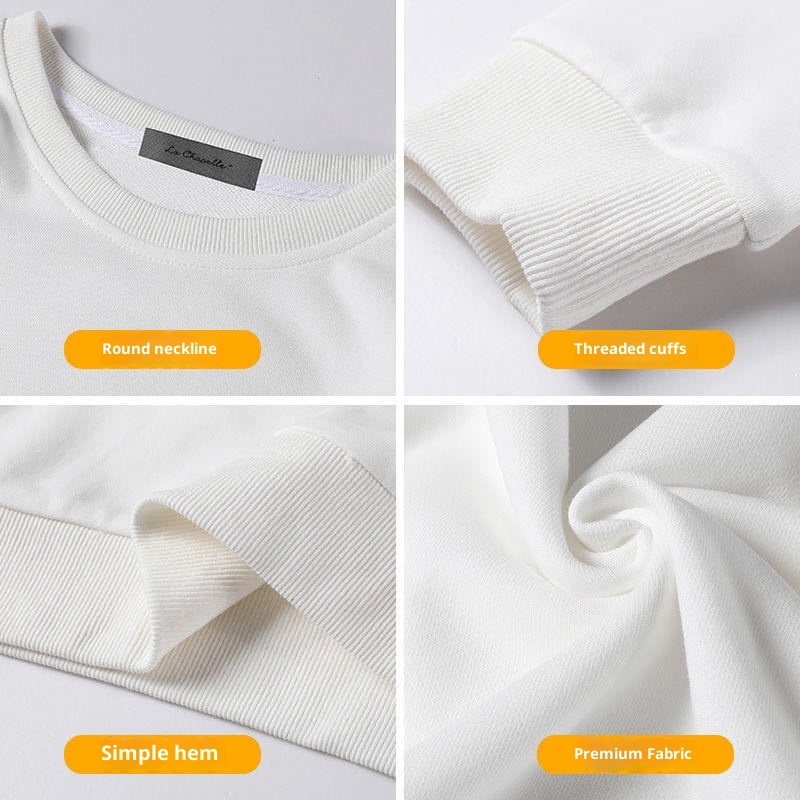 Erkek Çocuk %100 Pamuklu Sweatshirt Sonbahar Marka İnce Yuvarlak Yaka Uzun Kollu Erkek Öğrenci Polar Tişört Trend Üst Kadın_voghion.com