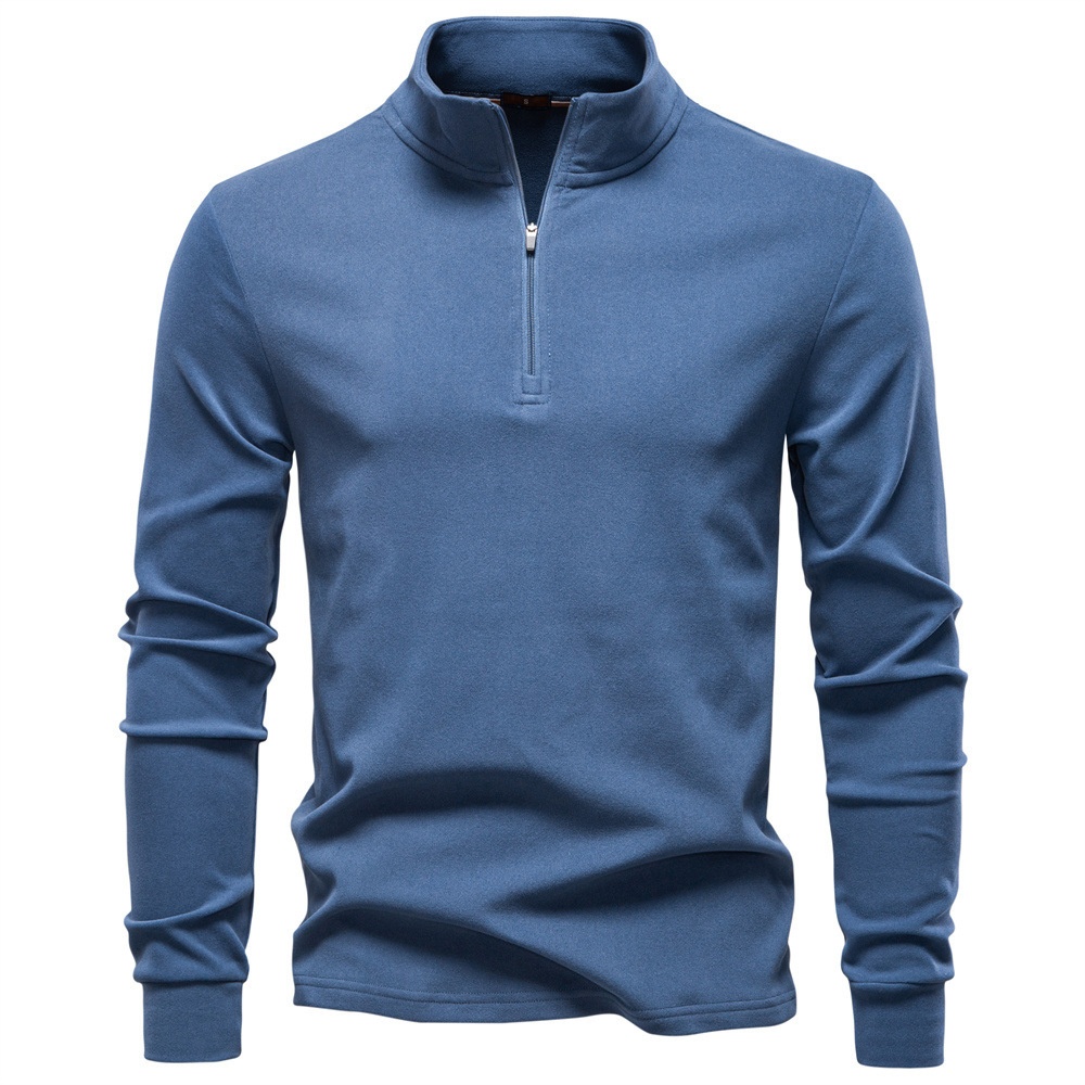 Jungen Warm Base Layer Sweatshirt mit Reißverschluss, Stehkragen, Langarm, Neu 2025, Herren Europäische Größe, Herbst/Winter Derong_voghion.com