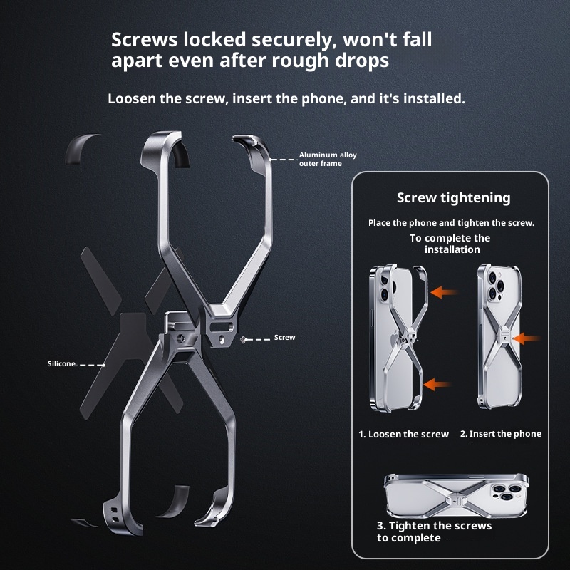 TechGlobe Suitable For 17 Max Phone IPhone 16 Pro Aluminum Alloy New Hollow Frameless Heat Dissipation X Case_voghion.com