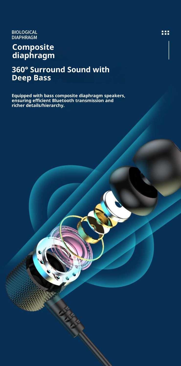 3c all'ingrosso Bluetooth Wireless Sport Neckband Doppio Orecchio In-Ear Collo Appeso Batteria a Lunga Durata Computer Rumore Cancellazione_voghion.com