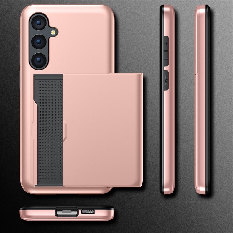 TechGlobe Suitable For Samsung A56 Phone Galaxy A36 Slide Cover Card Slot Two-in-One Wallet Shockproof Protective Case A17_voghion.com