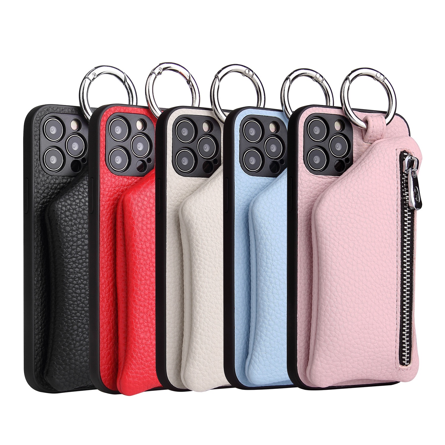 TechGlobe Suitable For IPhone 11 12 Pro Max Coin Purse Mini Phone Leather XS Protective Case With Lanyard_voghion.com