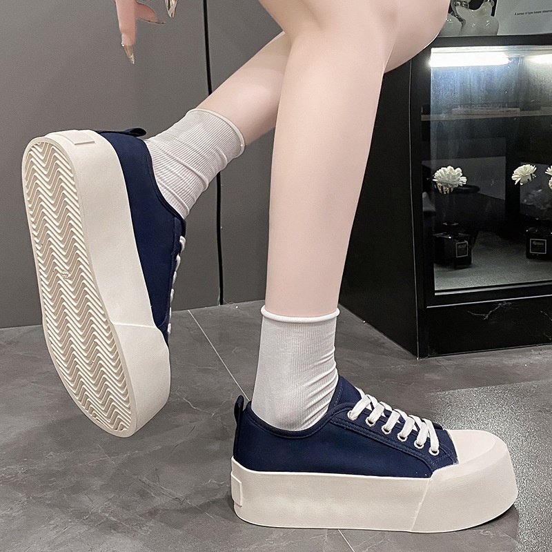 Neue Canvas-Schuhe für Studentinnen – Frühjahr/Sommer 2025: Trendiger europäischer und amerikanischer Stil, lässig, vielseitig, mit dicker Sohle_voghion.com