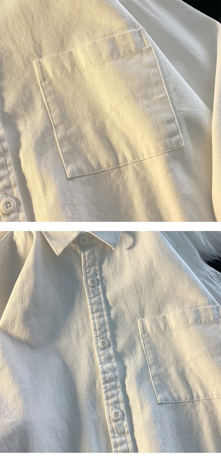 Camicia da uomo in puro cotone a strati casual americano a maniche lunghe, stile giapponese City Boy Base, primavera e autunno ForMen_voghion.com