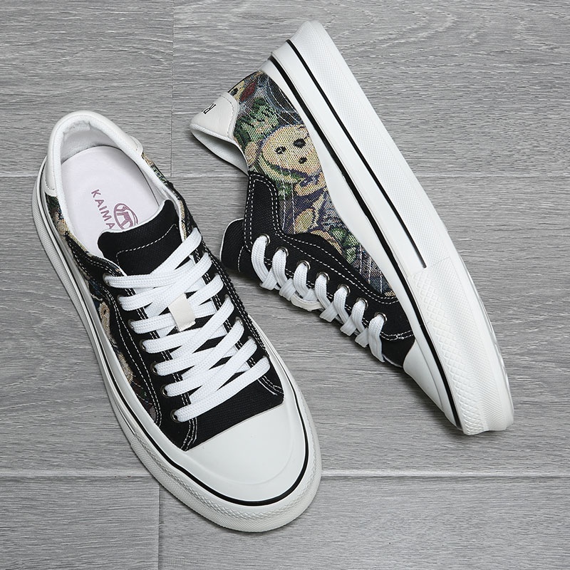 Zees Zees Zees Kaimalon 2025 Neue trendige Marken-Sneaker für den Freizeitbereich mit dicker Sohle, Design Sense Niche im europäischen Stil, koreanische Version, Canvas für Herren._voghion.com