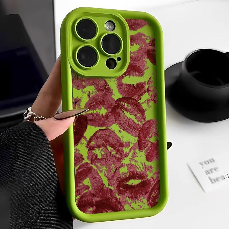 TechGlobe Full Screen Lip Print Compatible With IPhone 16 Pro Max 14 Phone Case 12/13 Precision Hole 11 Shockproof X_voghion.com