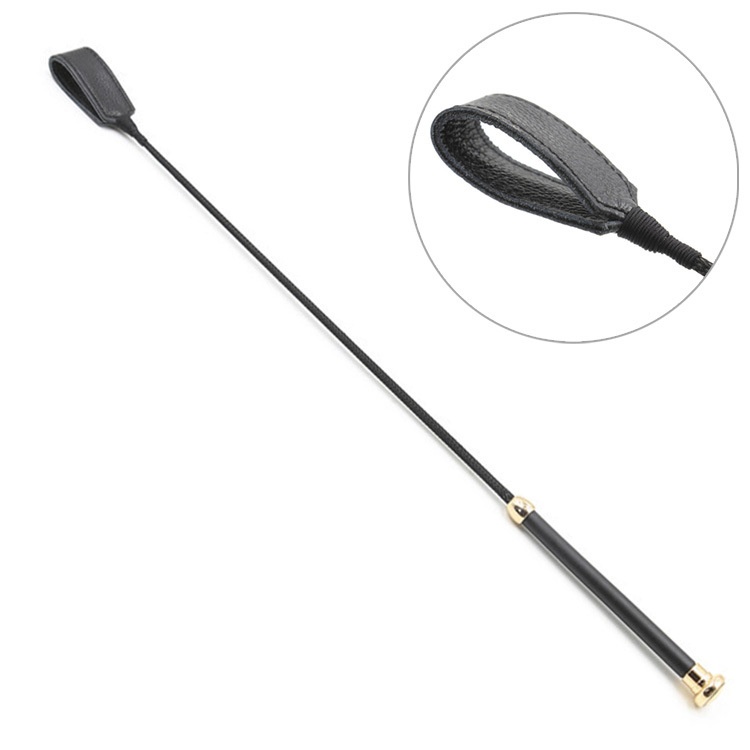 Frusta per cavalli LuvBox con manico lungo in vera pelle, con forte schiaffo sulla testa, estesa SM Supplies SP Props Adult Fun_voghion.com