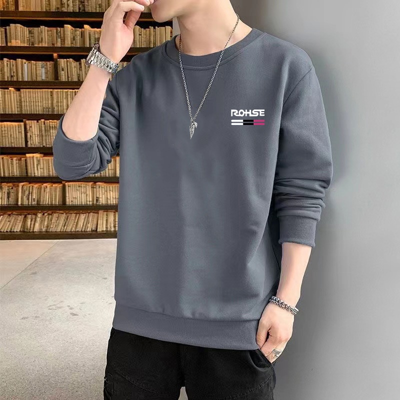 Erkek Çocuk Üretici Toptan Sonbahar İnce Kazak Sweatshirt Yuvarlak Yaka Kore Versiyonu Çok Yönlü Tişört - Erkek Genç Üst Taban_voghion.com