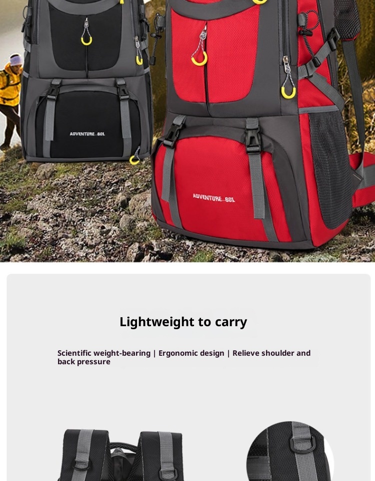 ActiveGo 30L Hiking Men's Double Shoulder Bag Women's Lightweight Outdoor Professional Waterproof 2025 New Large Capacity Travel_voghion.com
