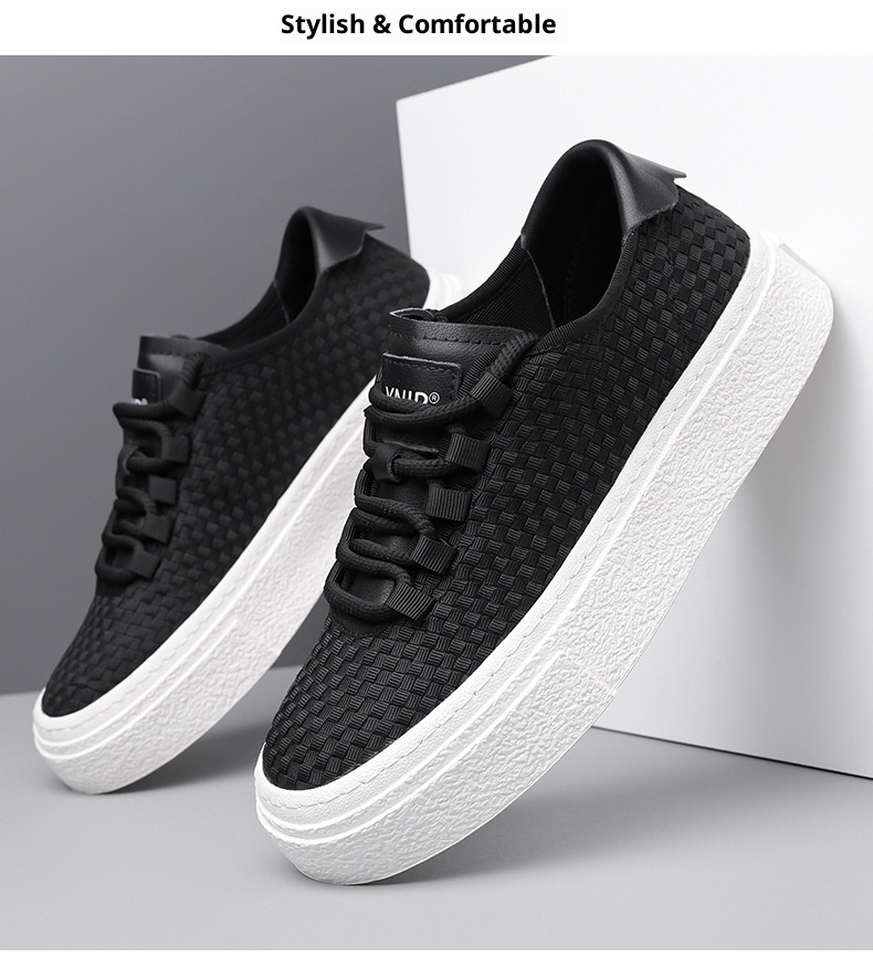 Zees Zees Ou Ruofeng New Breathable Woven Sneakers Versatile Casual Canvas Fashion Mesh Trendy Thick Sole Height Increasing Men's_voghion.com