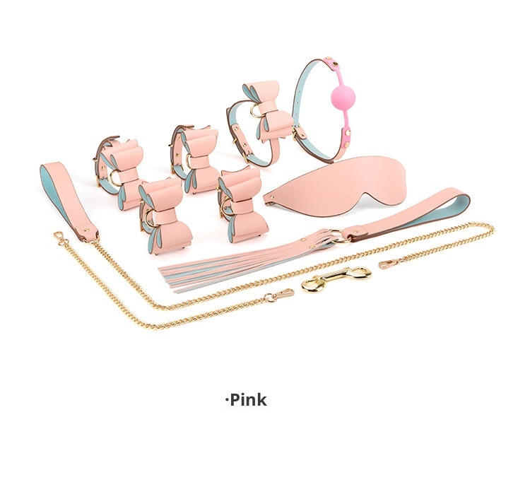 LuvBox SM Toys Set Kombinationsgeschenkset mit Handschellen, Halsband, Augenbinde und Aufbewahrungstasche für Erwachsene und Paare. Verfügbar für Dropshipping._voghion.com