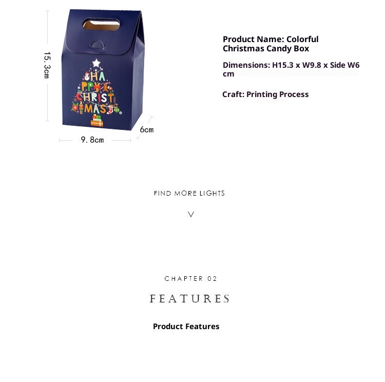 Lillian Creative Personalized Packaging Cookie Snowflake Crisp Biscuit Colorful Christmas Eve Candy Empty Box_voghion.com