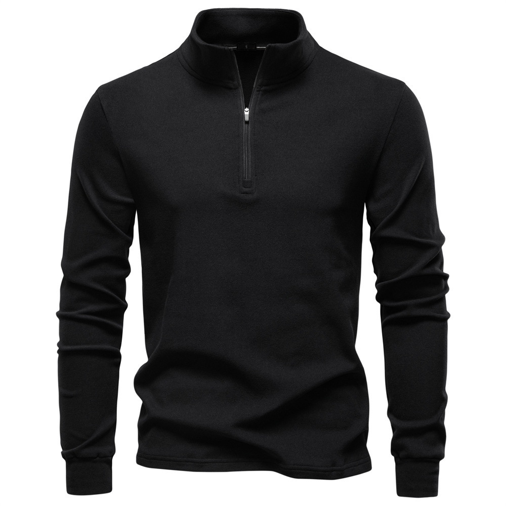 Jungen Warm Base Layer Sweatshirt mit Reißverschluss, Stehkragen, Langarm, Neu 2025, Herren Europäische Größe, Herbst/Winter Derong_voghion.com