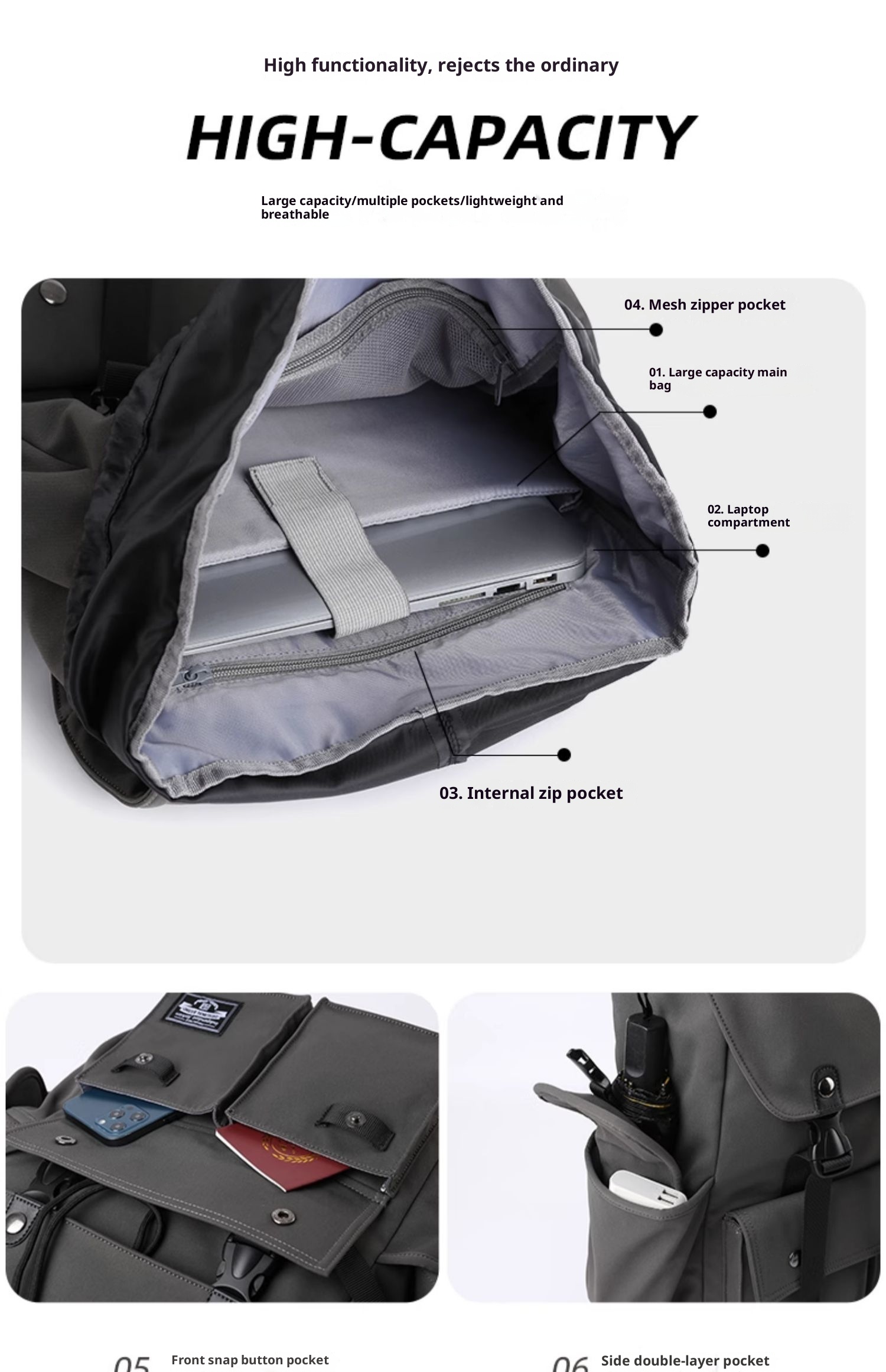 ActiveGo Outdoor Hiking Women, Lightweight Short Trip Travel Backpack, Large Capacity Sports Leisure Climbing Backpack For Men_voghion.com