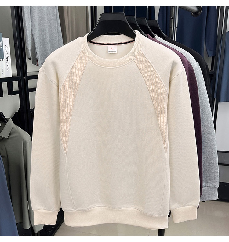 Erkek Çocuk Pamuklu Uzun Kollu Tişört İlkbahar Sonbahar 2025 Yeni Yuvarlak Yaka Sweatshirt İç Giyim Ağır Tabanlı Gömlek Erkek Stili_voghion.com