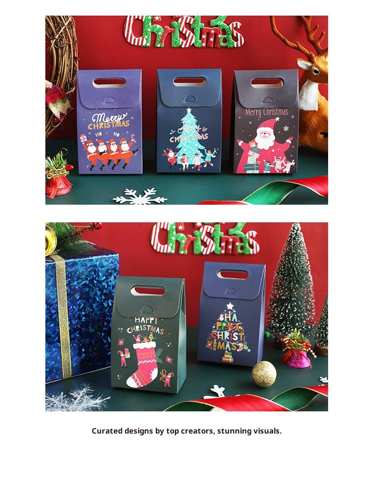 Lillian Creative Personalized Packaging Cookie Snowflake Crisp Biscuit Colorful Christmas Eve Candy Empty Box_voghion.com