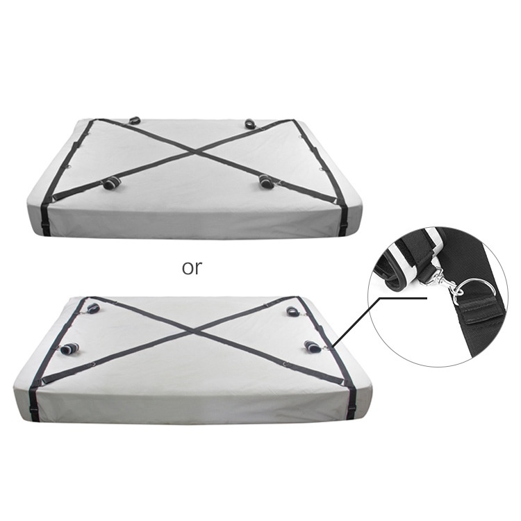 LuvBox Nuovo Stile Cinturino Una Parola Multi Cerchio Legatura Restrizione Letto Erotico Alternativa SM Regolabile Mani E Piedi Giocattoli Sessuali_voghion.com