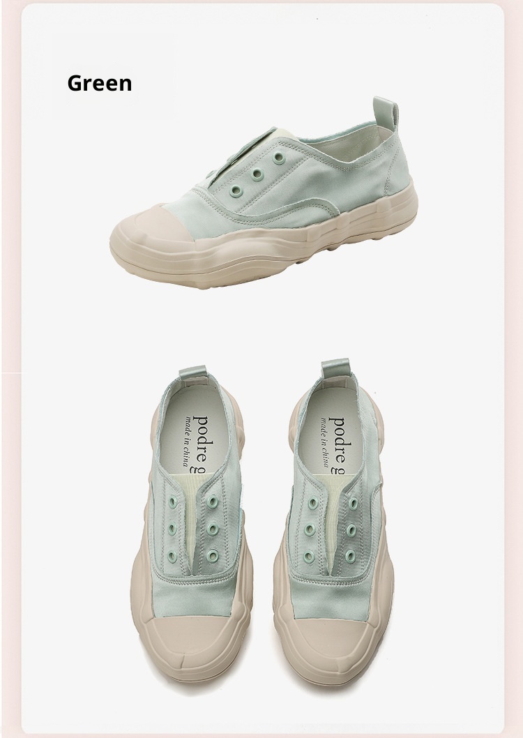 Versione in pelle di pecora ~ Scarpe bianche spagnole dissolte in tela casual con suola spessa in raso Niche 2024 per donna, primavera e autunno_voghion.com