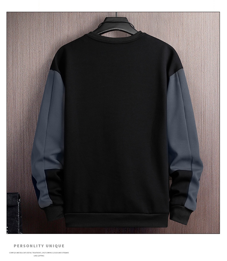 boy 2025 Spring Autumn Base Shirt Crew Neck Sweatshirt New Korean Version Loose Long Sleeve T-Shirt Men's_voghion.com