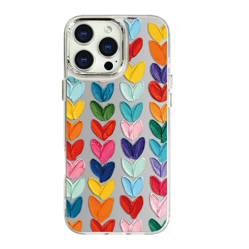 Custodia per telefono compatibile con TechGlobe Ins Heart 15 Mirror Surface 11 14 Pro Makeup 13_voghion.com