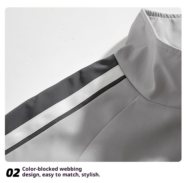 001 Spring And Autumn New Men's Sports Jacket Set Two-Piece Youth Trendy Brand Workwear Casual Running Suit_voghion.com