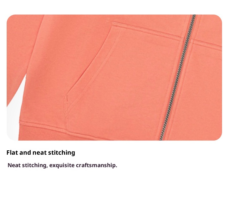 Felpa con cerniera in spugna da 330 g, personalizzata, in puro cotone europeo e americano, con cappuccio, da uomo, tinta unita_voghion.com