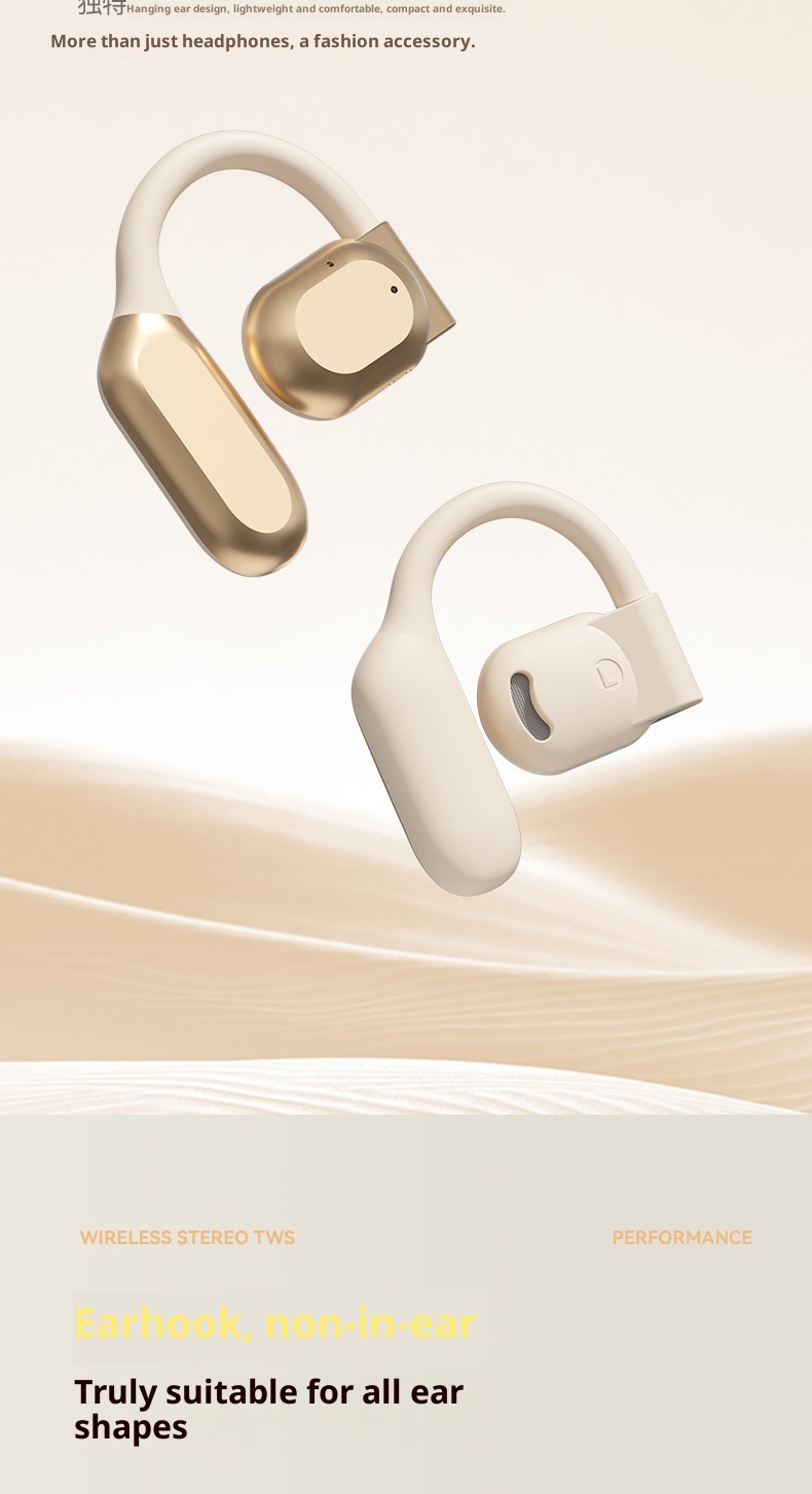 3c AI Translation Bluetooth Earbuds Bone Conduction Non-In-Ear Battery Display Long-Wear Comfortable Gaming Low_voghion.com