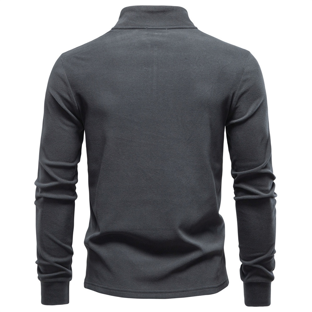 Jungen Warm Base Layer Sweatshirt mit Reißverschluss, Stehkragen, Langarm, Neu 2025, Herren Europäische Größe, Herbst/Winter Derong_voghion.com