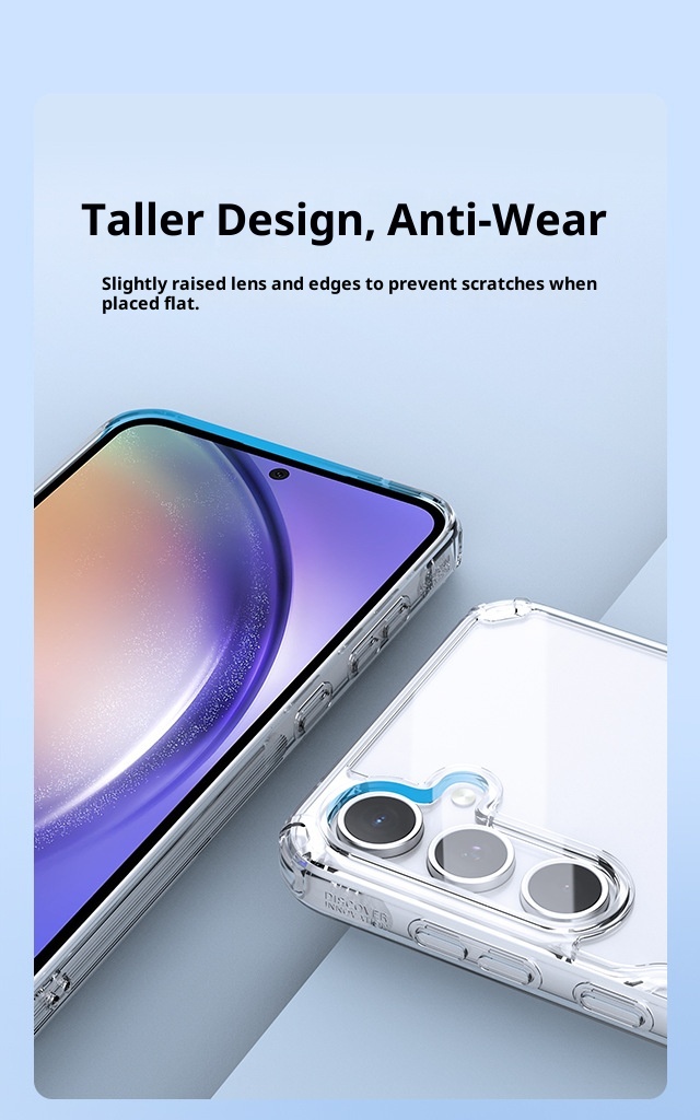 Étui de téléphone TechGlobe Nillkin compatible avec Samsung Galaxy A55 Aibag Transpaent magnétique souple avec protection contre les chocs_voghion.com