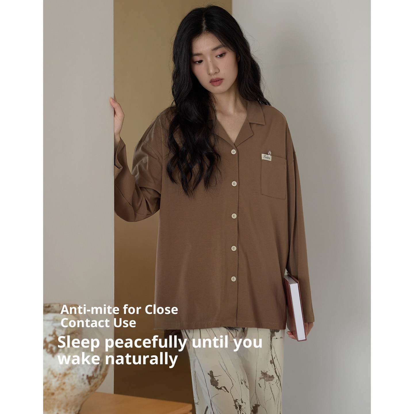 ChicShe 10A Antibacterial Pajamas For Women, Spring And Autumn Long Sleeve 2025 New Style, High-End Feel, Pure Cotton, Plus Size_voghion.com