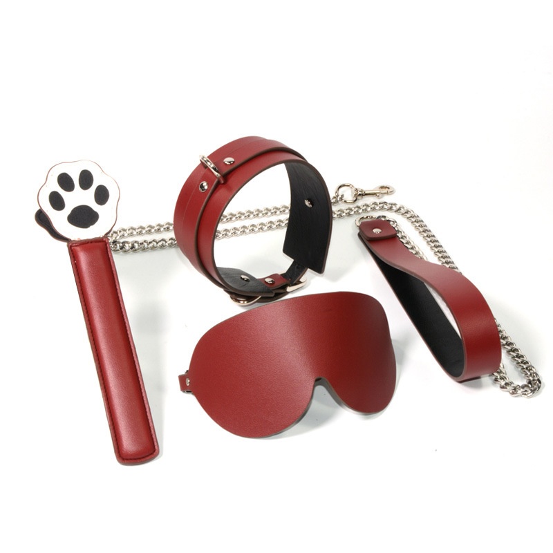LuvBox Set di contenitori sexy in pelle PU SM Props Giocattoli Guinzaglio Collare Benda Piccola Frusta Pagaia Prodotti per adulti_voghion.com