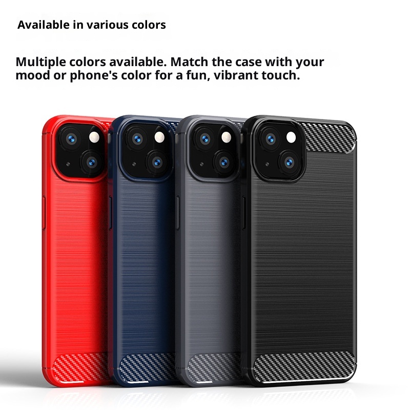 Funda protectora TechGlobe compatible con iPhone 13 de silicona cepillada de cobertura total, suave y anticaídas._voghion.com