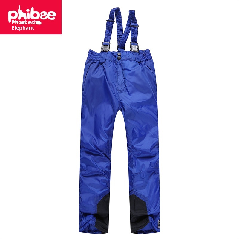 001 Phibee Little Elephant Calça Infantil Corta-Vento para Esqui, Quente e Longa, para Meninos e Meninas, Resistente ao Frio_voghion.com