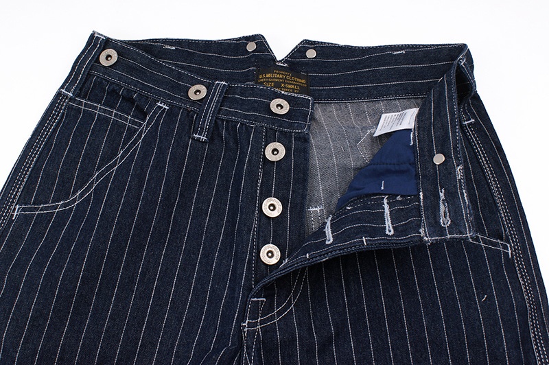 Pantaloni cargo da motociclista in stile americano, con bretelle, stile Railway Work, da uomo, nuovi jeans a righe a gamba larga_voghion.com