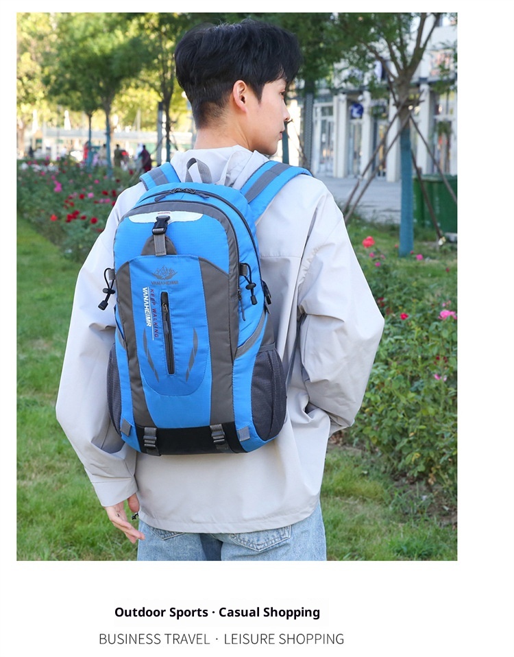 Sac à dos de randonnée ActiveGo Outdoor, respirant et imperméable, grande capacité, idéal pour le camping et les pique-niques, pour homme. Sac à dos de sport décontracté._voghion.com