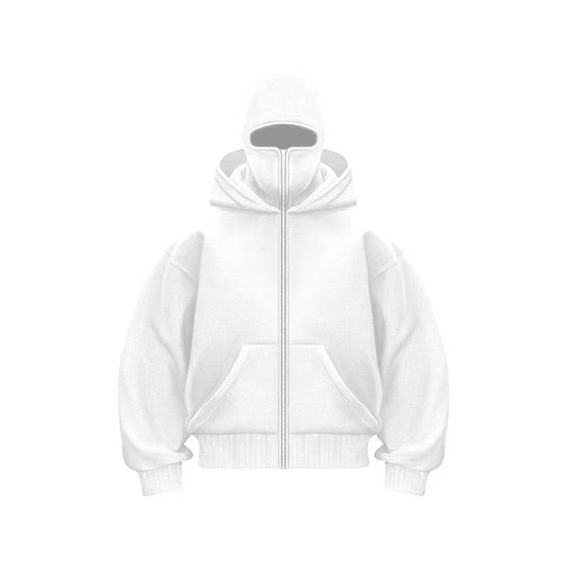 boy Cross-Bordr Hot Sal Nw Maskd Dsign Doubl-Layr Hoodd Zippr Swatshirt Loos Strt For Mn And Womn Coupl_voghion.com