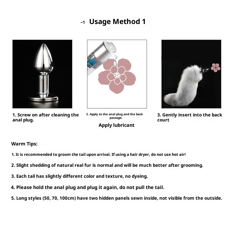 LuvBox Coda di Volpe Plug Anale Indossabile per Adulti Cosplay SM Prop Giocattolo Sessuale Unisex_voghion.com