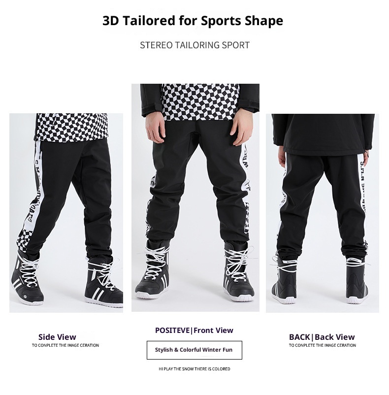 001 Pantaloni da snowboard aderenti da donna e caldi pantaloni da sci antivento impermeabili e resistenti all'usura da uomo_voghion.com