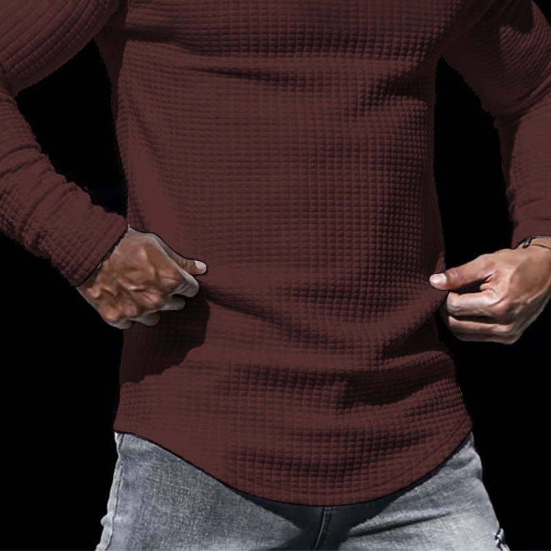 boy 2025 Cross-Border European American Spring And Autumn Small Checkered Stand Collar Half-Zip Long Sleeve Sweatshirt Men's_voghion.com