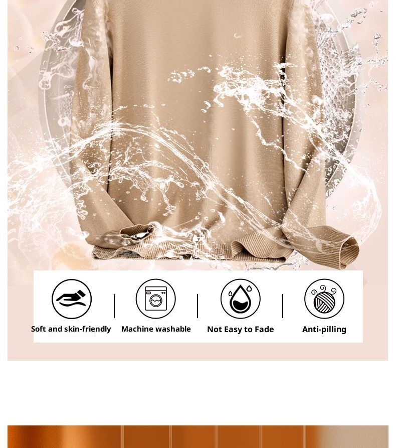 Jungen-Rollkragenpullover für Herren, Herbst/Winter 2025, warmes Innenfutter, mittelhoher Kragen, Langarm, maschinenwaschbar_voghion.com