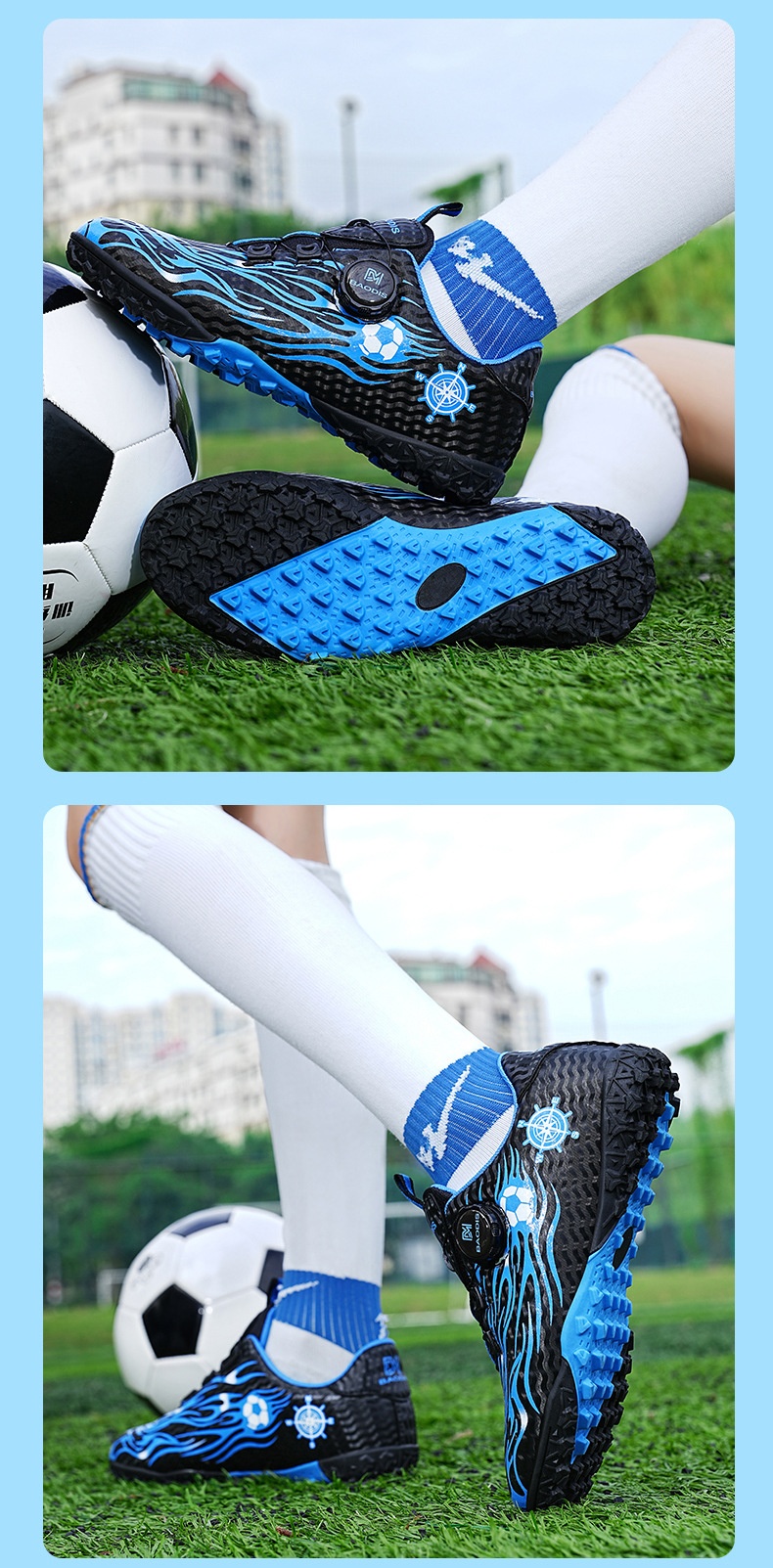 ShoeGlobe Children's Professional Training Cleats For Primary And Secondary School Students Boys' Competition Special Long Spike_voghion.com