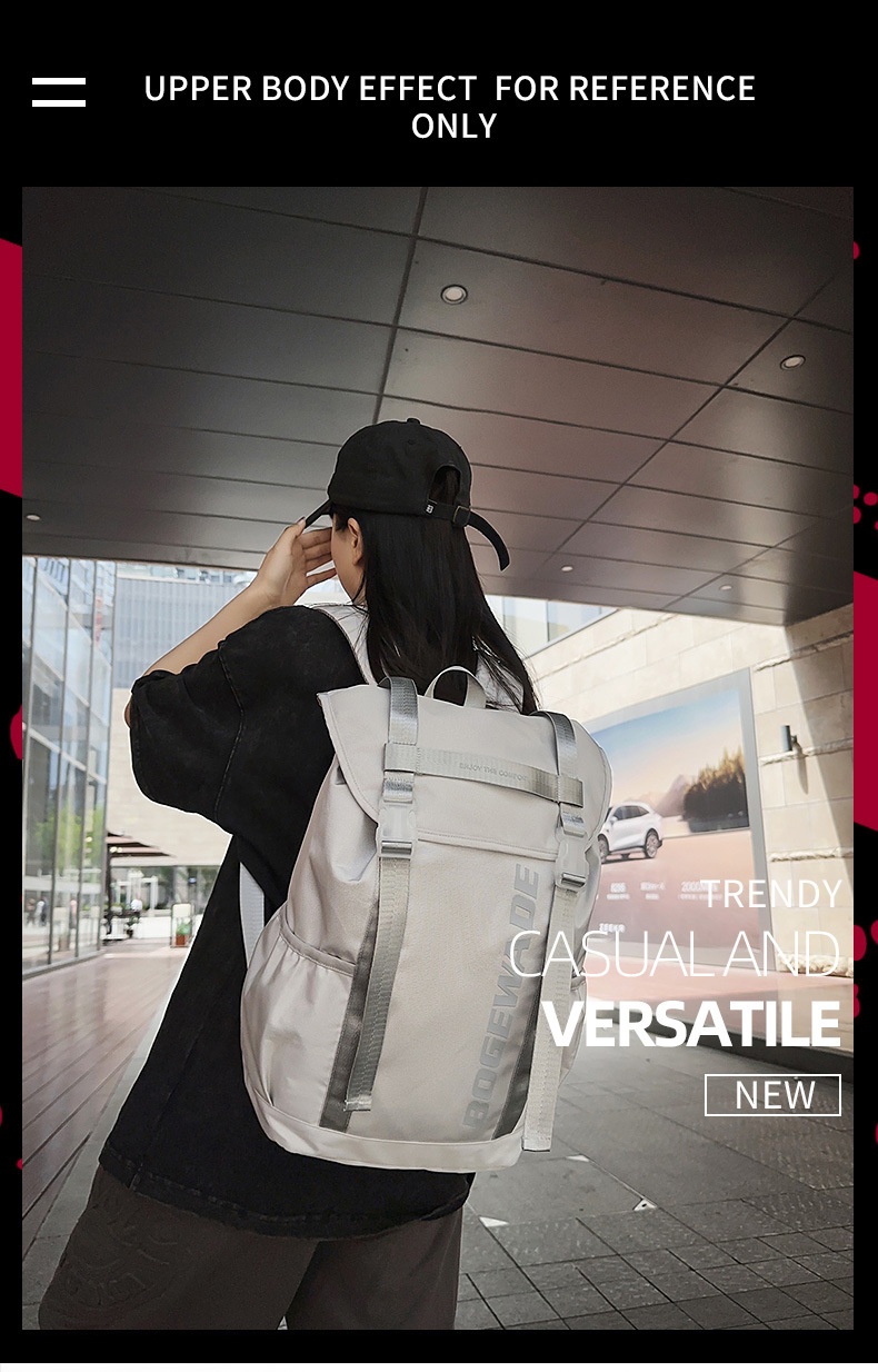 ActiveGo Men's Hong Kong Style Large Capacity High School College Student Fashion Sports Travel Bag Hiking Backpack_voghion.com