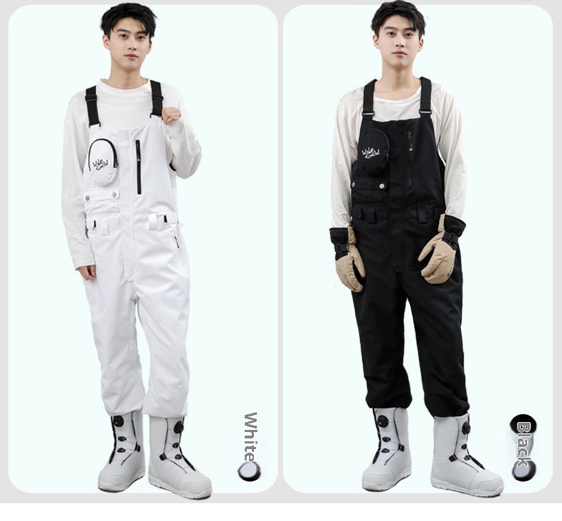 001 Cross-Border Source New Men's And Women's Workwear Personality Snowboard Windproof Waterproof Warm Breathable Ski Bib_voghion.com