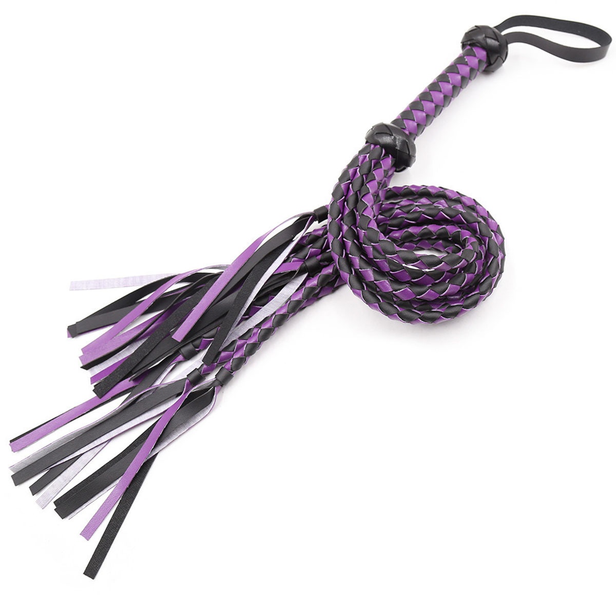 LuvBox SP Frusta da allenamento con dreadlock intrecciato in pelle, grande nappa da cavallo, giocattoli sessuali SM_voghion.com