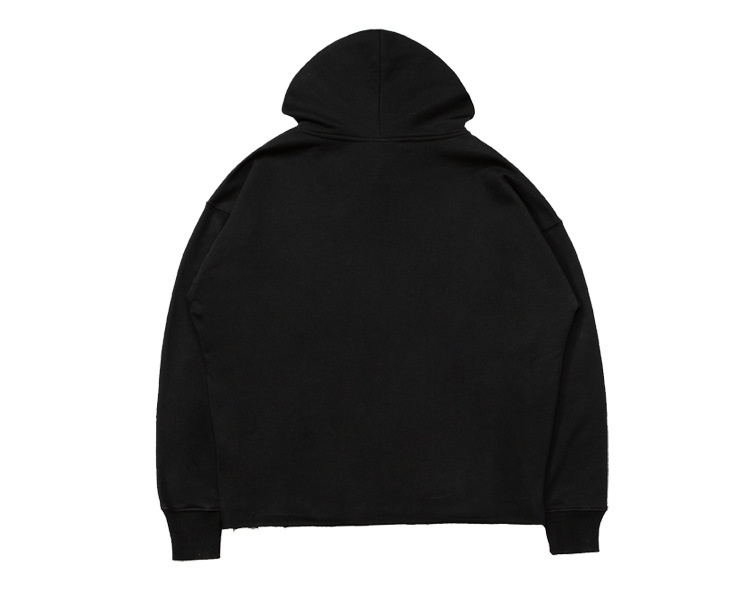 boy In Stock High-Quality 350g Hooded Sweatshirt With Destroyed Hem Supports Dropshipping Can Be Embossed Or Embroidered_voghion.com