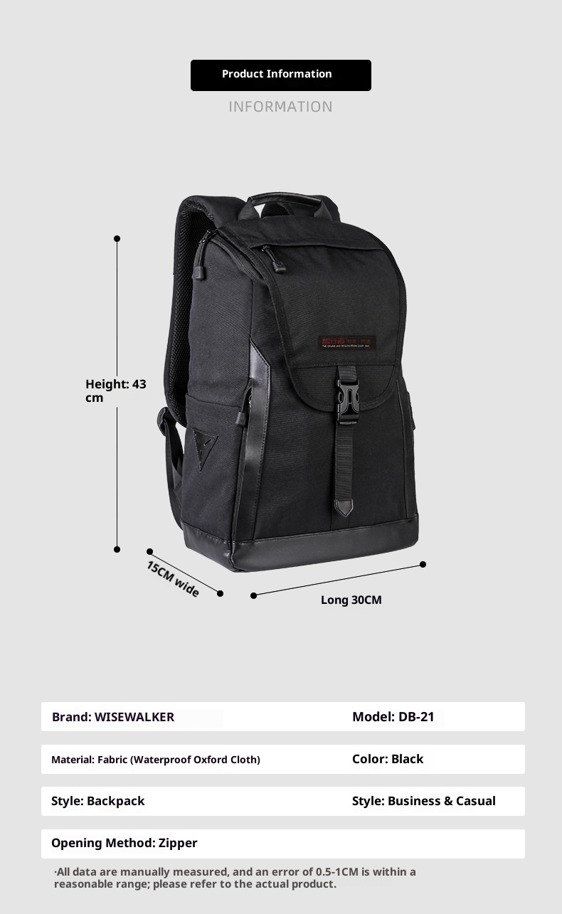 ActiveGo Outdoor Sports Casual Men's Large Capacity Mountaineering Travel Oxford Cloth Waterproof Breathable Backpack_voghion.com